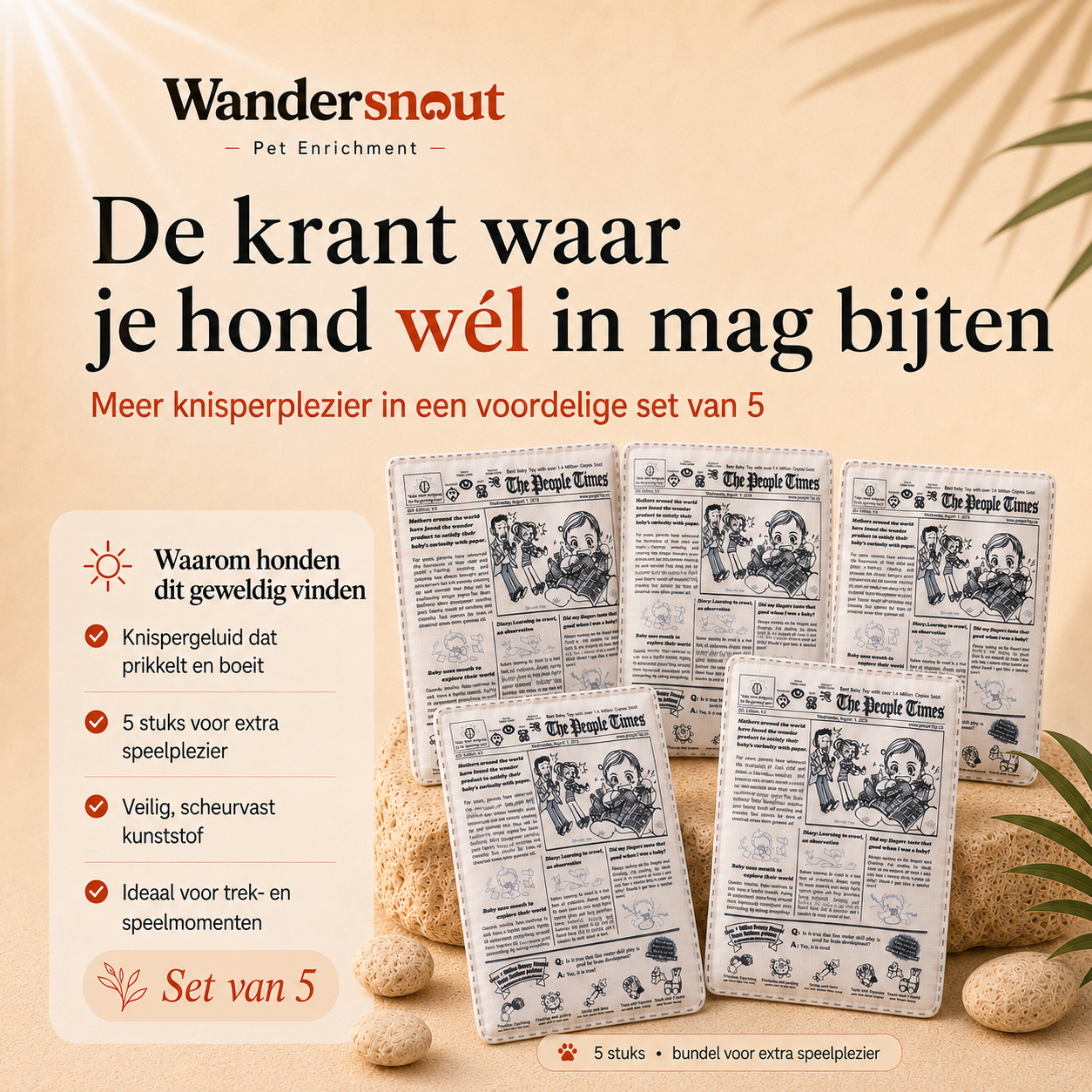 Wandersnout Knisperkrant Hondenspeeltje