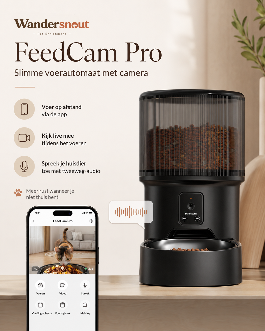 FeedCam Pro | Slimme voerautomaat met camera