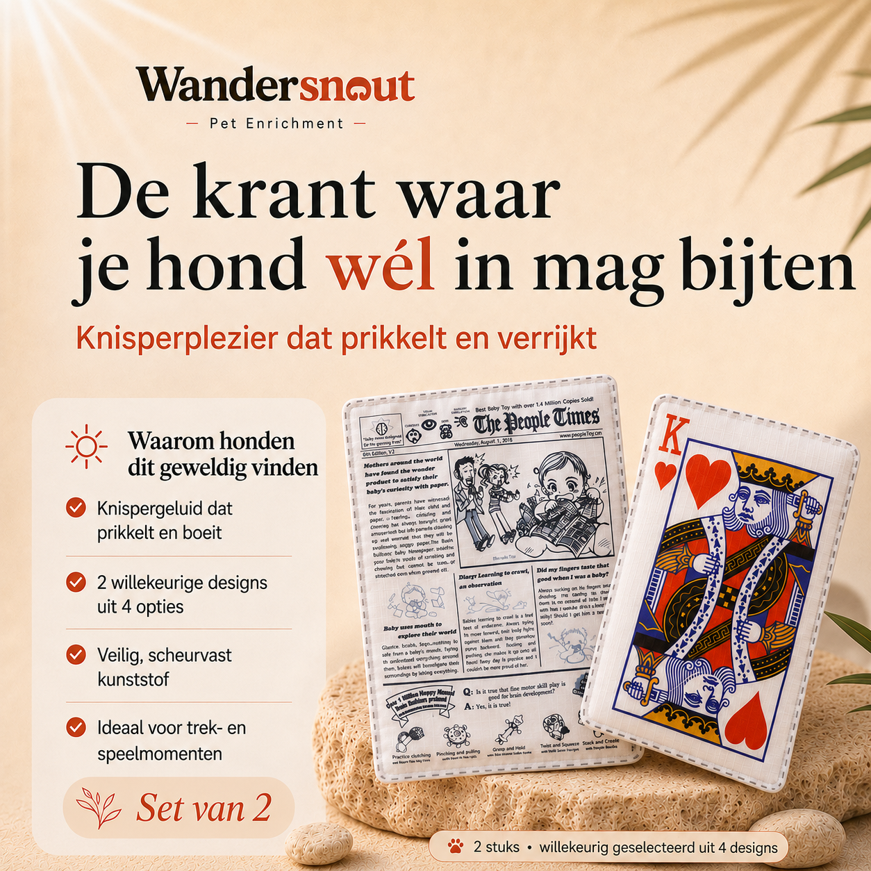 Wandersnout Knisperkrant Hondenspeeltje
