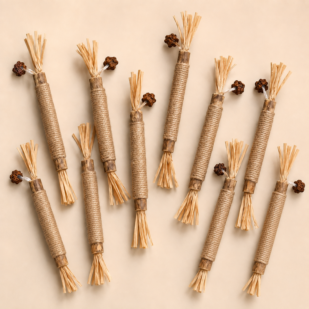 Set van 10 Mika silvervine kauwsticks voor katten