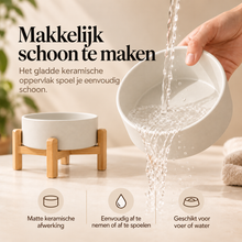 Kera keramische voerbak eenvoudig schoon te maken en af te spoelen