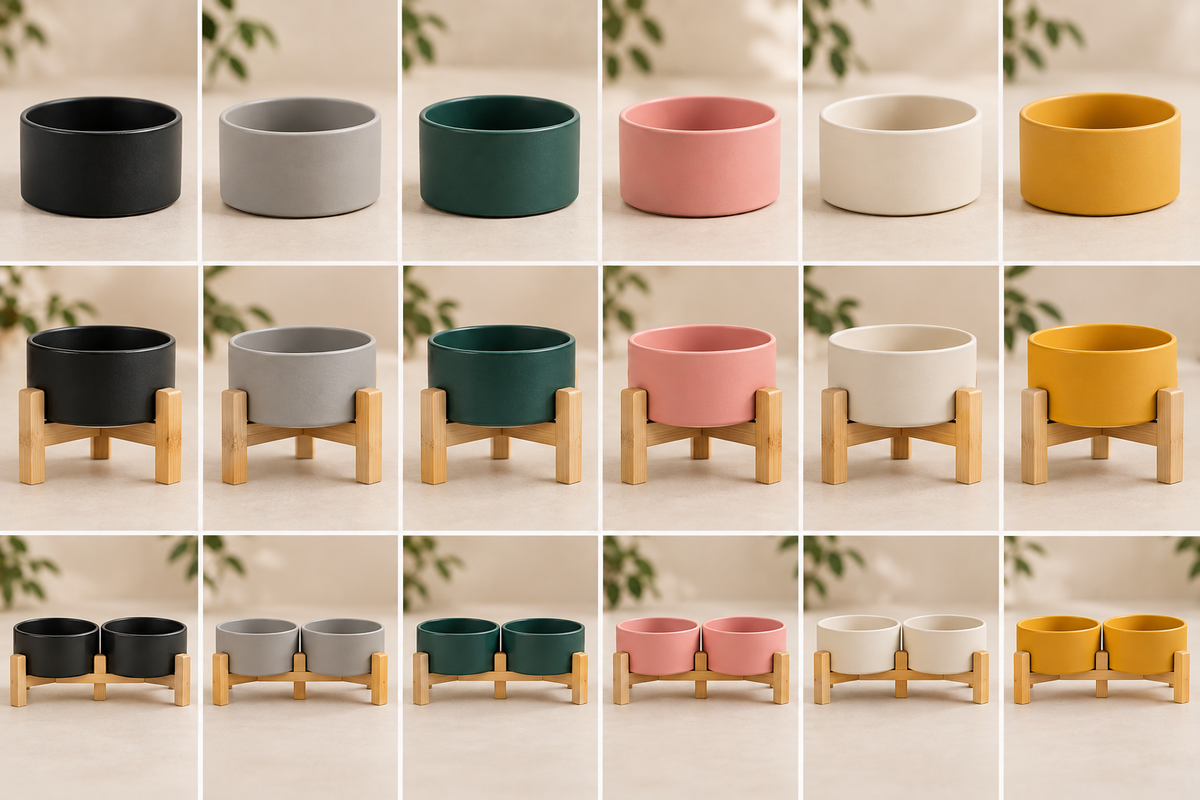 Kera Ceramic Bowl collectie met zes kleuren en drie uitvoeringen