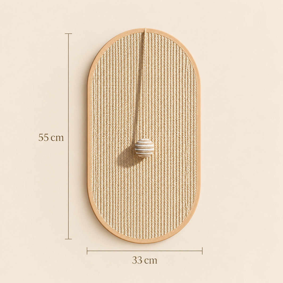 Kiva WallScratcher Ovaal Middel – afmetingen 55 × 33 cm