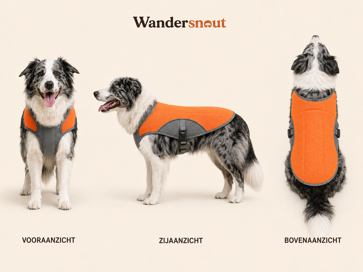 Maattabel voor Wandersnout Cooling Jacket koelvest voor honden