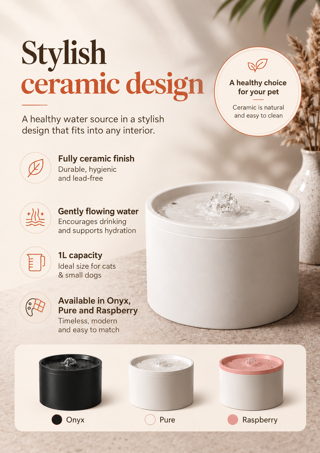 Nami FlowBowl ceramic design, capacity and colour options