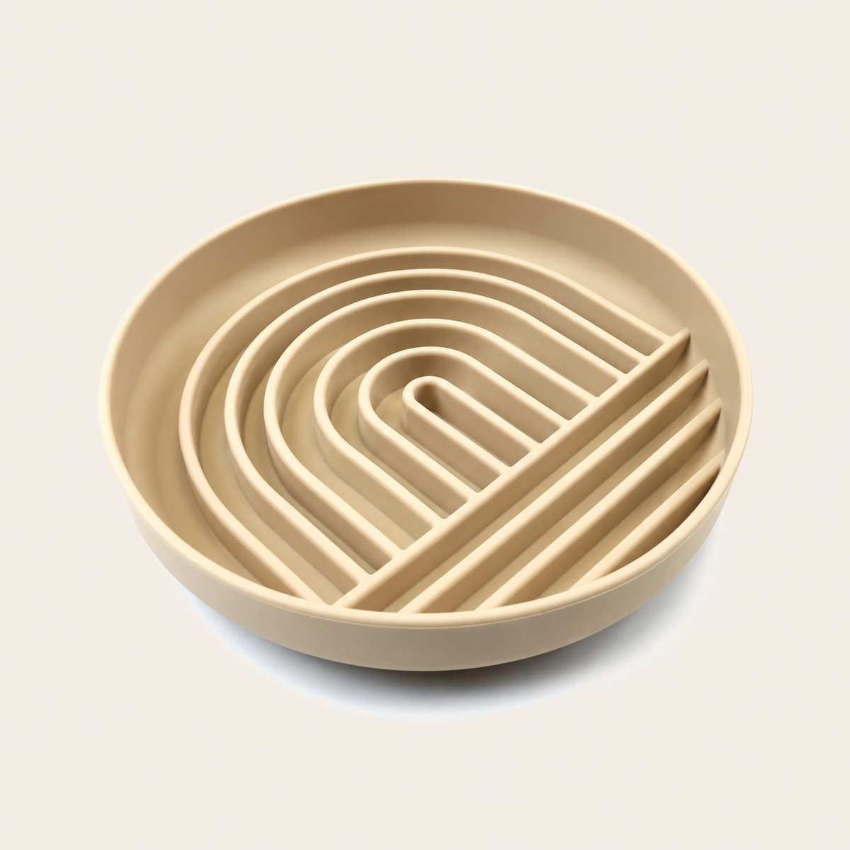Tempo Slow Bowl silicone slow feeder for dogs in beige