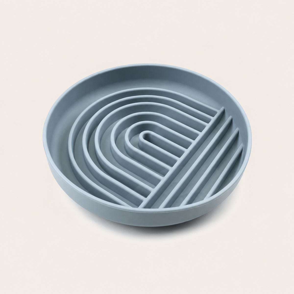 Tempo Slow Bowl silicone slow feeder for dogs in gray blue