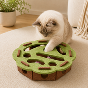 Cat playing with the round Bellora Felt