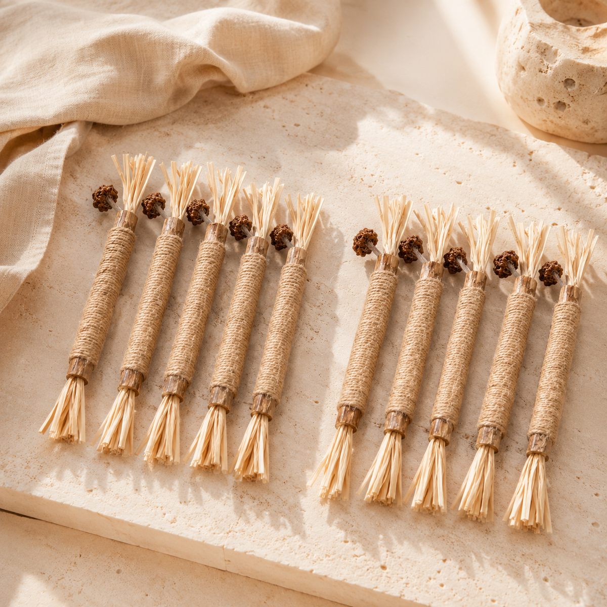Ten Mika silvervine chew sticks for cats