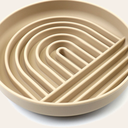 Close-up of the raised slow-feeder ridge pattern on the Tempo Slow Bowl